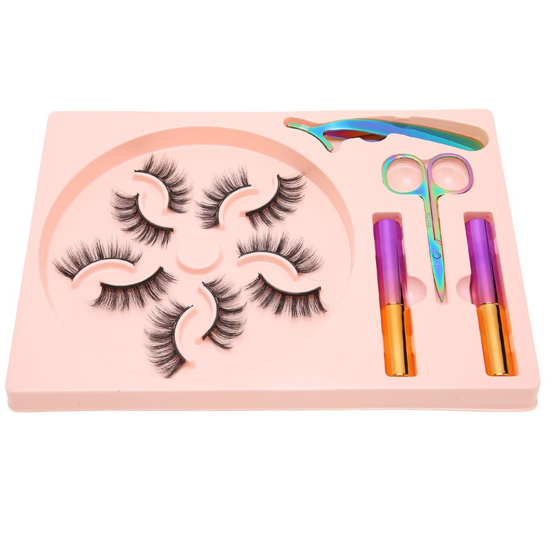 5 Pairs Magnetic Lashes with Eyeliner Kit Glue Free Waterproof
