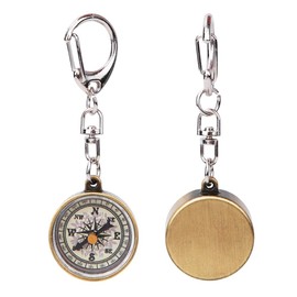 Compass Keychain Compass Watch 2 Pack Vintage Portable Zinc Alloy Compact Pocket Compass Keychain for Outdoor Navigation Tools