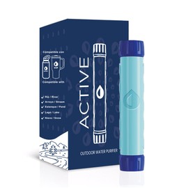 PURA ACTIVE Filtro Portátil - Purificador de Agua Portátil, Elimina Contaminantes, Capacidad de 4000L, Compatible con Botellas de Agua, Filtro de Carbono Activado, Ligero y Reutilizable