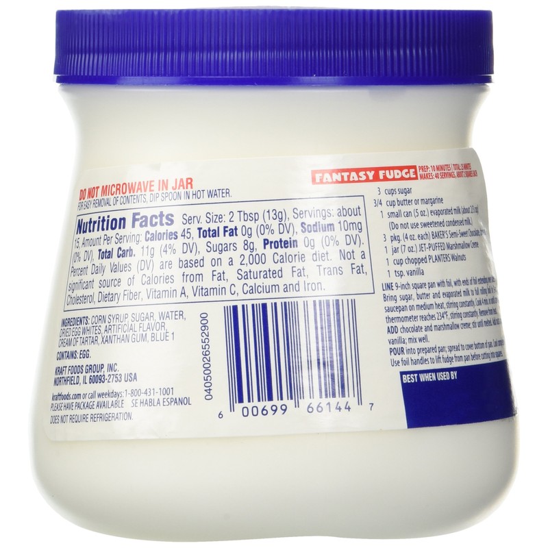 Kraft Jet Puffed Marshmallow Creme Spread, 7oz (Pack of 2)