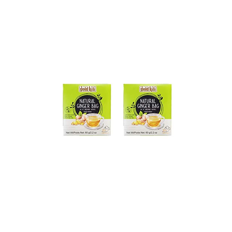 Gold Kili Natural Ginger Bag (2 Pack, Total of 120g)