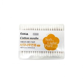 Sterilized Premium Square Wooden Cotton Swabs for Infants, 200 Count (4-Pack) Makeup 160ea