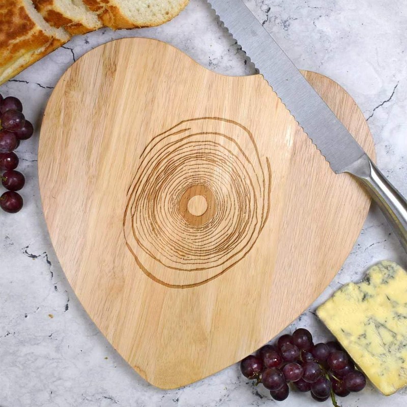 'Black Hole ' Wooden Heart Shaped Chopping/Cutting Board (WB00079497)