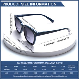 CLASAGA Bifocal Reading Glasses Sunglasses Readers for Women Men, UV400 Protection Sun Readers Spring Hinges Retro Frame (4 mix color, 2.25, multiplier_x)