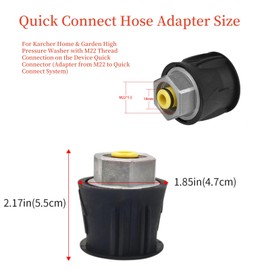 Rhinenet M22 14mm Pressure Washer Adapter Quick Connect Swivel Accessories Adaptors, High-Pressure Water Gun Male Sprayer Pipe Hose Fitting Compatible with Karcher K Series Washer