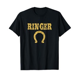 Horseshoe Shirt - Funny Distressed Horseshoe Ringer TShirt T-Shirt