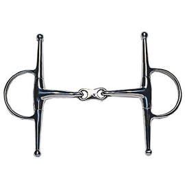 JP Korsteel Stainless Steel French Link Full Cheek Snaffle Bit, 5"