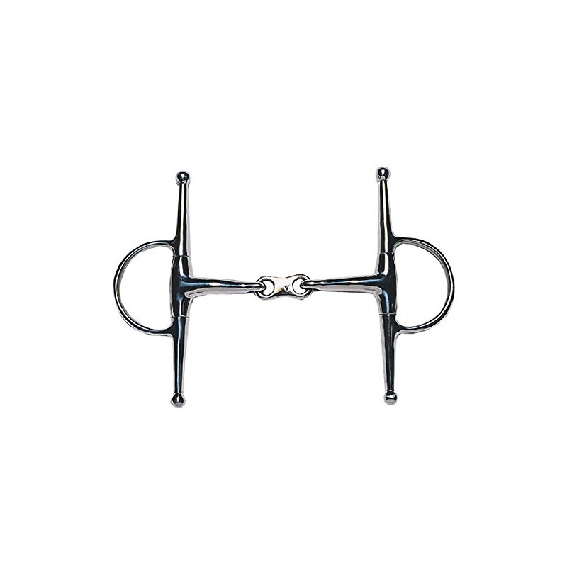 JP Korsteel Stainless Steel French Link Full Cheek Snaffle Bit,