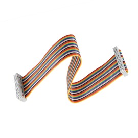 DMiotech 1 Pack 34 Pins IDC Flat Ribbon Cable 30cm Length 2.54mm Pitch Breadboard Jumper Wires for Electronic Projects
