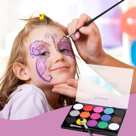 Skymore Children's Make-Up Set, Face Paint Set, Make-Up Colour Kit for Children, Body Paint with Brush, Body Painting Kit For Carnival