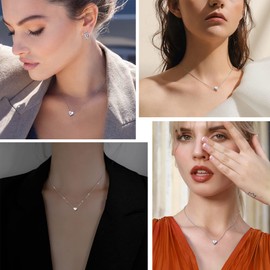 PROSILVER Silver Initial Necklace for Women with Initials Jewelry Sterling Silver Initial S Necklace