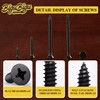 #6 * 3/4" Wood Screws, Flat Head Phillips Black Stainless