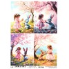 Rice Paper DIN A4 Straw Silk Decoupage Easter Cute Rabbit