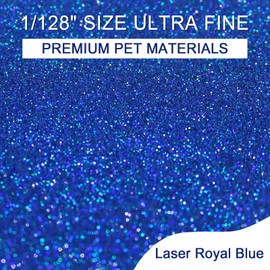 Ceya 3.5oz/ 100g Ultra Fine Glitter Powder Laser Royal Blue Holographic Glitter 1/128” 0.008” 0.2mm for Slime Epoxy Resin Craft Tumbler Jewelry Nail Art Festival Makeup Painting Wedding Cards