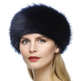 Dikoaina Womens Faux Fur Headband Winter Earwarmer Earmuff Ski Hat