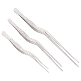 Mikinona 3pcs Stainless Steel Fish Bone Tweezers Kitchen Tweezers for Fish Goose Hair and Food Handling Easy to Use for Cooking and Serving