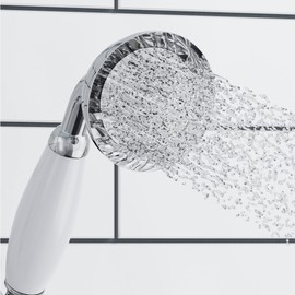 ENKI EO014 Traditional Hand Shower Kit Hose Wall Bracket Outlet Chrome White
