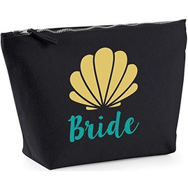 Hippowarehouse Mermaid Bride printed make up cosmetic wash bag 18x19x9cm