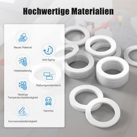 Ancable Plastic Room Doors Fittings Pack of 60 Washers Door Hinge for Standard Room Doors Door Leaf, 10.20 mm x 15 mm Mounting Rings Without Abrasion Marks, 1 mm 30 Pieces & 2 mm 30 Pieces