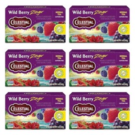 Celestial Seasonings Té de hierbas, Wild Berry Zinger, 20 unidades (Paquete de 6)