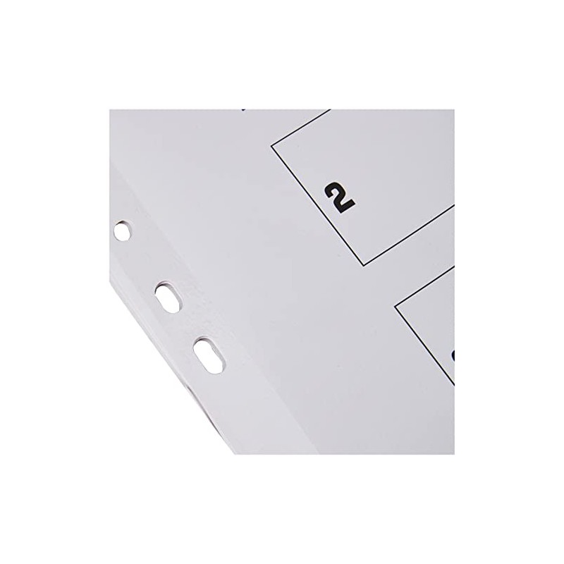Q-Connect 5-Part Index Multi-punched Reinforced Board Multi-Colour Blank Tabs A4