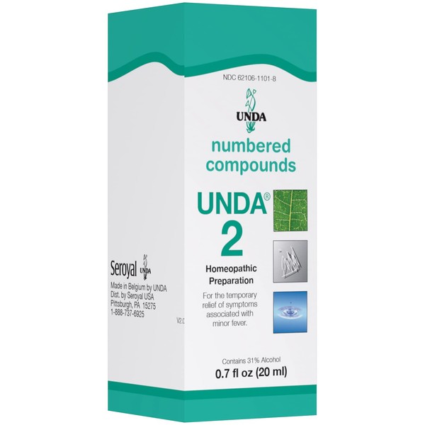 UNDA 2 Numbered Compounds | Homeopathic Preparation | 0.7 fl. oz.