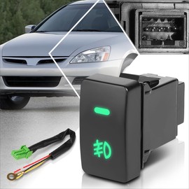 Front Dash Mount Fog Light Lamp Switch w/Wiring Harness Compatible with 03-07 Honda Accord