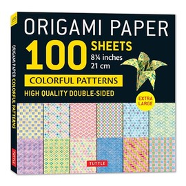 Origami Paper 100 Sheets Colorful Patterns 8 1/4 21 Cm: Extra Large Double-sided Origami Sheets Printed With 12 Different Color Combinations Instructions for 5 Projects Included