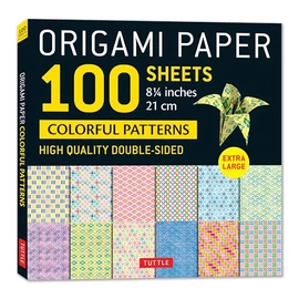 Origami Paper 100 Sheets Colorful Patterns 8 1/4 21 Cm: Extra Large Double-sided Origami Sheets Printed With 12 Different Color Combinations Instructions for 5 Projects Included