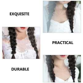 VICASKY 2Pcs Braided Ponytail Extension Natural Color Synthetic Hairpiece with Hair Tie for Women Easy to Use Hair Extensions for Stunning Look