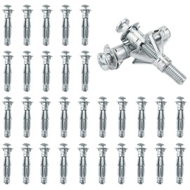 Cavity Dowel Metal, Expansion Dowels, Expansion Nuts Set 30 M6 x 52 mm, Perfect with Hollow Walls, Plasterboard, Wood Chipboard Plywood Panels