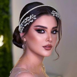 Mpoikba Rhinestone Wedding headpiece for Bride