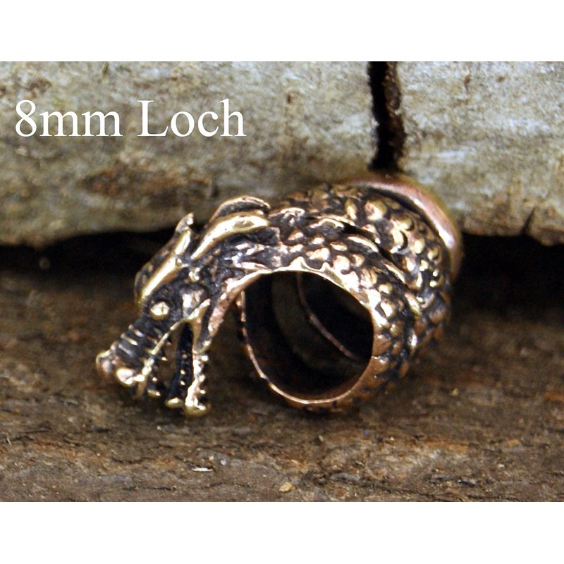 Kiss of Leather Dragon Beard Bead Bronze 8mm Inner Diameter,