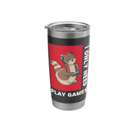 Kawaii Ferret I Only Need Play Games Japanese Anime Stainless Steel Insulated Tumbler