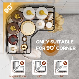 MAXIFFE Shower Caddy Organizer, 3-Pack Corner Shower Caddy Organizer Shelves Storage Rack Accessories for Bathroom Countertop Home Decor Set, Black