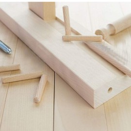 Assorted Wooden Dowels, Tiberham 200Pcs M6 M8 M10 M12 Hard Wood Grooved Plugs Furniture Woodwork Grooved Fluted Pin Craft (6mm 8mm 10mm 12mm)