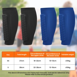 Omtofo 2 Pairs of Children's Football Shin Pads - Breathable & Non-Slip Shin Pads Football Men | Designed for Adolescent Football Players
