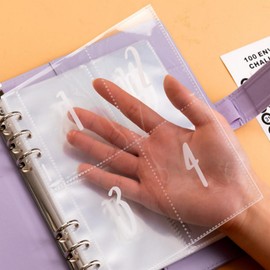 100 Envelope Challenge Binder,Savings Challenges Book with Envelopes,Envelopes Money Saving Challenge Savings Binder Successfully Reach Your Savings Goals (Purple)