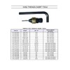 L845-1/4-28 HEX Hand Wrench Threaded Insert Tool for 1/4-28 Inserts