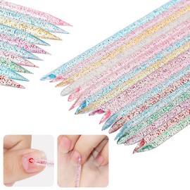 Nail Dot Sticks, Nail Art Tools, Set of 50, Deque Cuticle Pusher, Multi-functional, Dot Pen, Nail Stick, Cuticle Pusher, Cuticle Processing, Nail Tools, Nail Salon, Home DIY, Fashionable Crystal Handle, Plastic (Mixed Color)