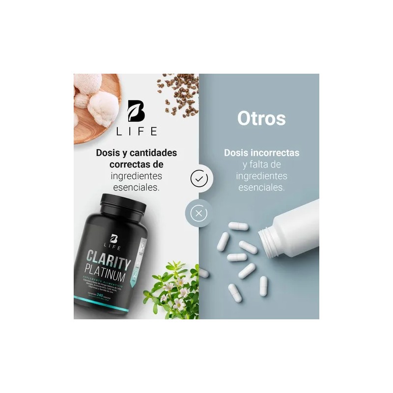 B-Life Clarity Platinum | Nootrópico Natural para Memoria y Enfoque