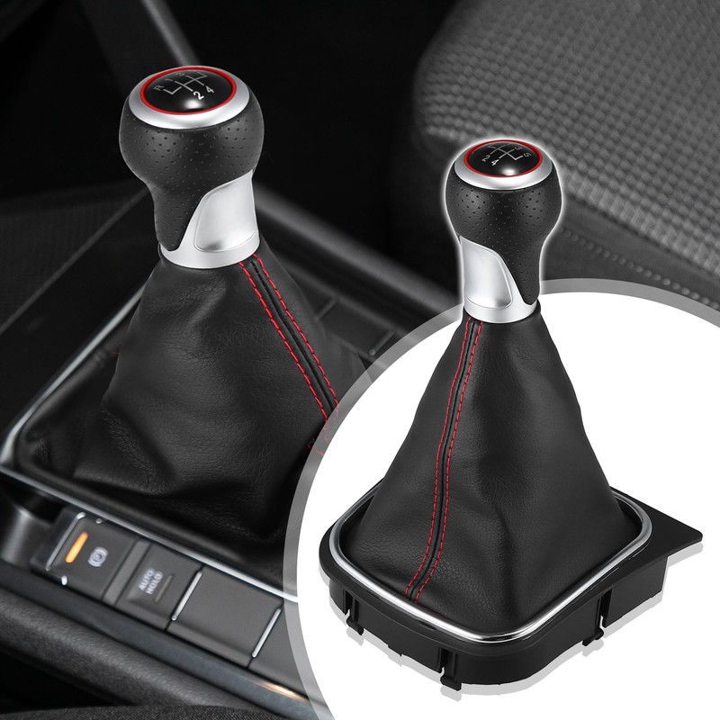 X AUTOHAUX Car Gear Stick Boot Cover 5 Gears