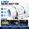 Qofioeuo 4 Inch Inline Duct Fan, 220m³, with 5ft Duct