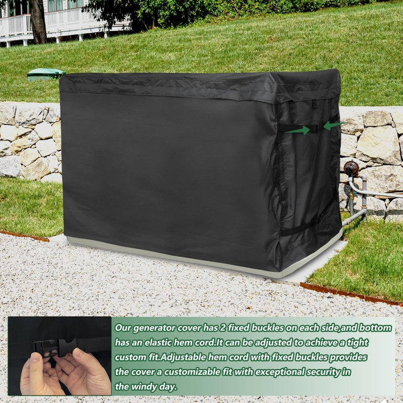 Generator Cover,Heavy Duty 600D Waterproof Generator Cover for 7043 22kW