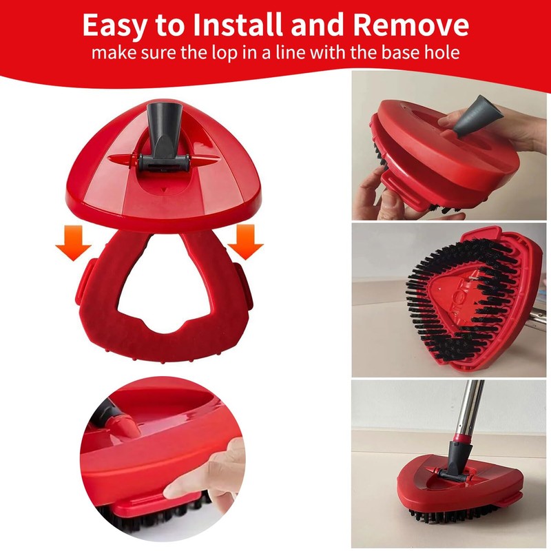 Gelapa Spin Mop Scrub Brush, Spin Mop Head Refill Compatible