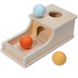 Montessori Mama Object Permanence Box Montessori Toys for Babies 6-12 Months+ Developmental Ball Drop Montessori Wooden Toys - Infant Toddler Montessori Toy for 1 Year Old