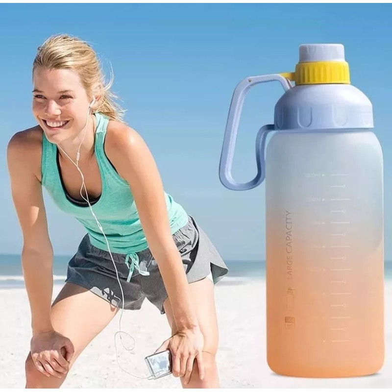 Botella De Agua Deportiva Medio Galon 1.8