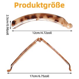 Zulbceo Pack of 4 Large Banana Clips Colourful Banana Hair Clip, Ponytail Holder, Clincher Combs Tool, Suitable for Long, Banana Clip Hair Accessory for Women and Girls