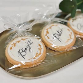 LEOSINDA 100 Pcs Cellophane Bags,5 X 7 Inches Cello Cellophane Treat Bags with 6 Types Twist Ties for Gift Wrapping,Packaging Candies,Dessert,Bakery, Cookies, Chocolate,Party Favor