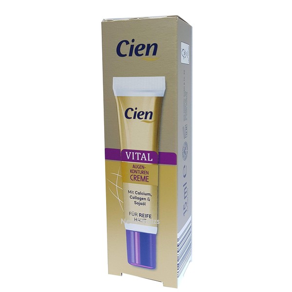 Cien Vital Eye Contour Cream with QCalcium, Collagene & Soybean Oil 15ml (0.51 Oz)